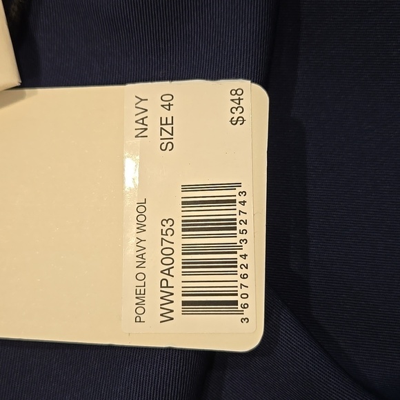 ZADIG & VOLTAIRE POMELO NAVY WOOL DRESS SLACKS. SIZE 40=LARGE. - Picture 7 of 13